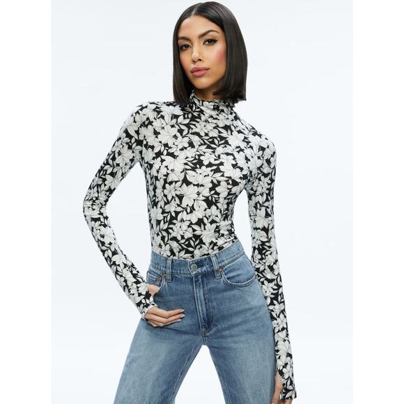 Alice + Olivia DELAINA TURTLENECK TOP Size XS - Picture 1 of 8